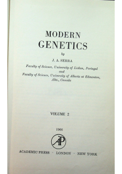 Modern Genetics Volume 2