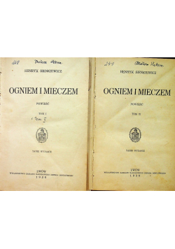 Ogniem i mieczem Tom I do IV 1936r.