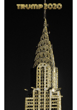 Trump-2020 iconic Chrysler Building Sir Michael writing Drawing Journal.