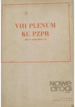 VIII Plenum KC PZPR