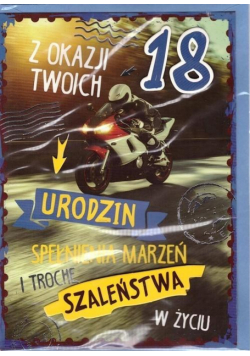 Karnet Urodziny Osiemnastka GM-458