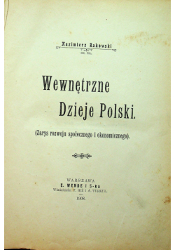 Wewnętrzne dzieje Polski 1908 r.