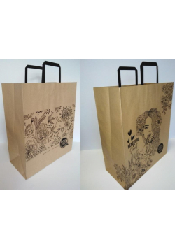 Torebka Kraft 380x320 XL kwiaty mix FRESH