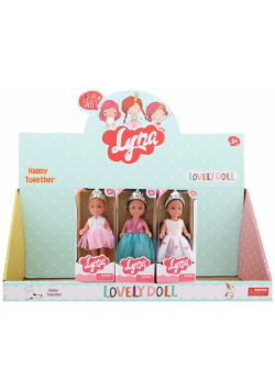 Lalka księżniczka z diademem 15cm MIX