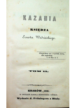 Kazania księdza tom II 1856r