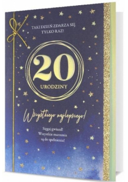 Karnet B6 Urodziny 20