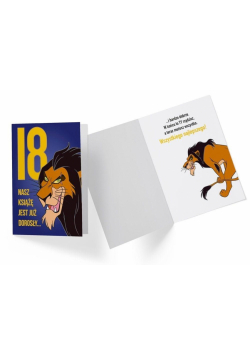 Karnet B6 DS-063 Urodziny 18 Król Lew