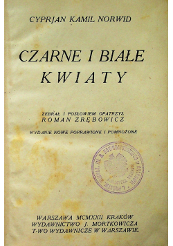 Czarne i Białe Kwiaty 1922 r.