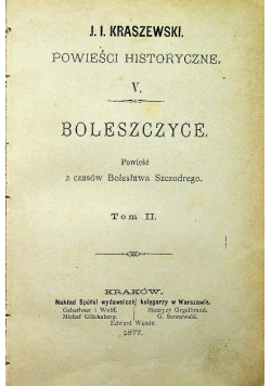 Boleszczyce tom II 1877 r.