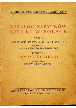 Katalog zabytków sztuki w Polsce Tom I Zeszyt 15