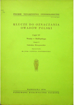 Klucze do oznaczania owadów Polski Część XV Zeszyt 2