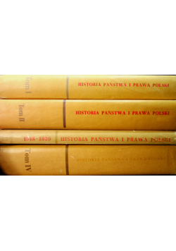 Historia państwa i prawa Polski 4 tomy
