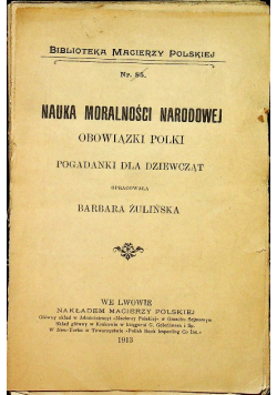 Nauka Moralności narodowej 1913 r.