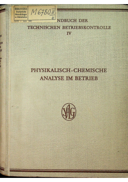 Physikalisch Chemische analyse im betrieb