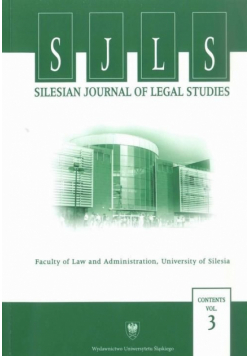Silesian Journal of Legal Studies Volume 3