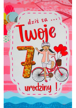 Karnet Urodziny 7 dziewczynka 2K - 078