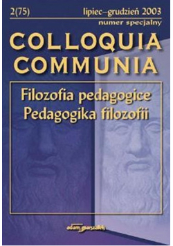 Colloquia communia Filozofia pedagogice pedagogika filozofii