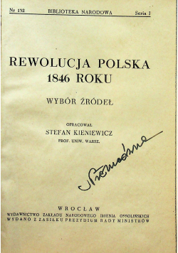 Rewolucja Polska 1846 roku  1949 r.