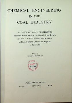 Chemical enginnering in the coal inddustry