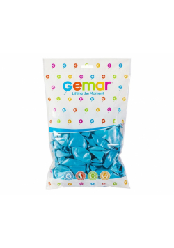 Balony metaliczne błękitne 25cm 100szt.