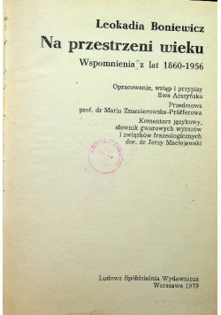 Na przestrzenie wieku