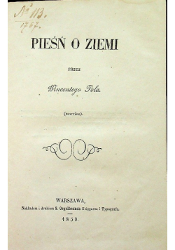 Pieśń o Ziemi 1859 r.