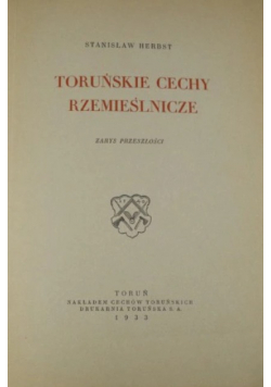 Toruńskie cechy rzemieślnicze 1933 r