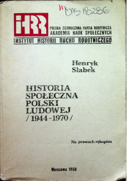 Historia społeczna Polski Ludowej 1944-1970