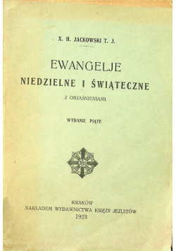 Ewangelje niedzielne i świąteczne 1923 r.