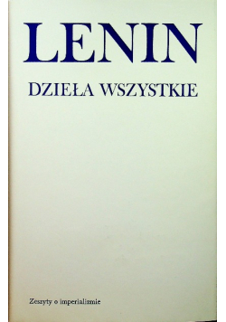 Lenin Dzieła Wszystkie Tom 28