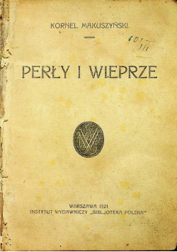Perły i wieprze 1921 r