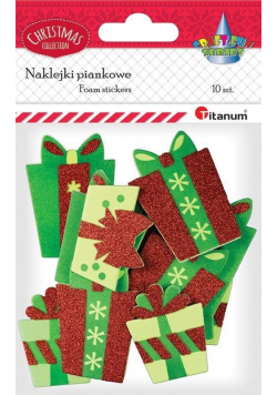 Naklejki piankowe prezenty mix 10szt