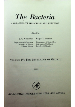 The Bacteria A Treatise of Structure and Function