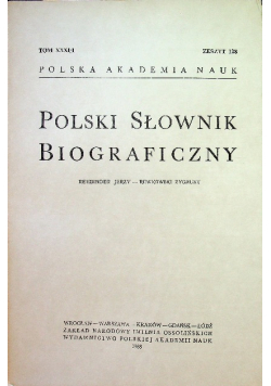 Polski słownik biograficzny tom XXXI zeszyt 128