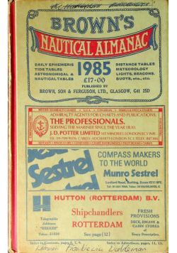 Browns nautical almanac daily tide tables reprint z 1858r