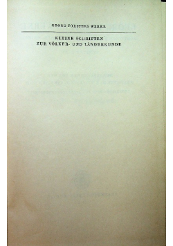 Kleine schriften zur volker und landerkunde