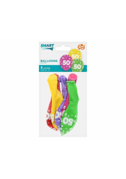 Balony liczba 50 urodziny 30cm 5szt