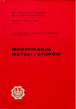 Modyfikacja metali i stopów