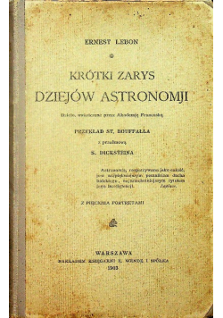 Krótki zarys dziejów astronomiji 1903 r.