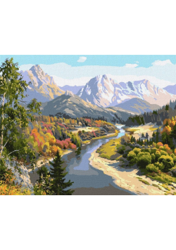 Malowanie po numerach - Jesień w górach 40x50cm