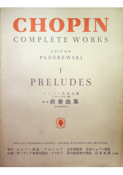 Chopin complete works I Preludes
