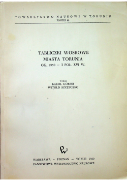 Tabliczki woskowe miasta Torunia