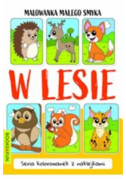 Malowanka małego smyka. W lesie