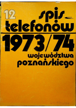 Spis telefonów 1973 74 województwa poznańskiego
