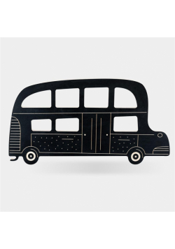 Retro autobus, drewniana duża tablica + kreda