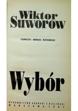 Suworow  Wybór