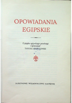 Opowiadania egipskie