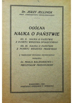 Ogólna nauka o państwie 1924 r.