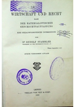 Wirtschaft und recht 1906 r.
