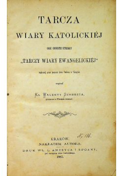 Tarcza wiary katolickiej 1887 r.